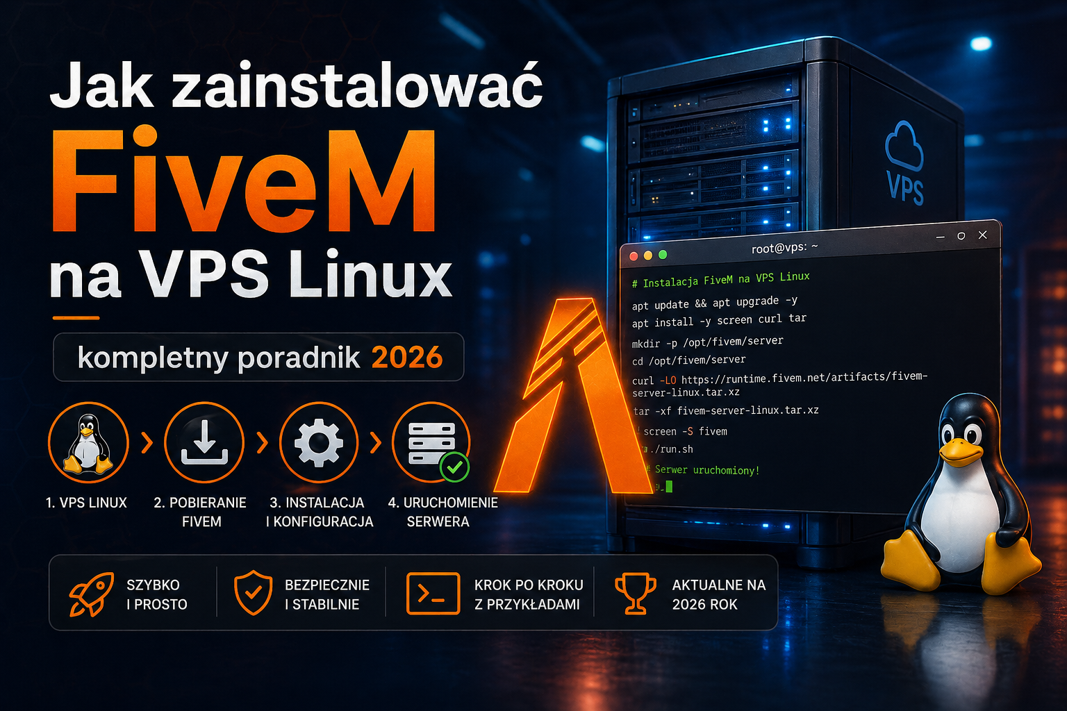Jak zainstalować FiveM na VPS Linux — kompletny poradnik 2026