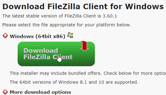 Pobieranie FileZilla