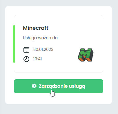 Wybór usługi Minecraft